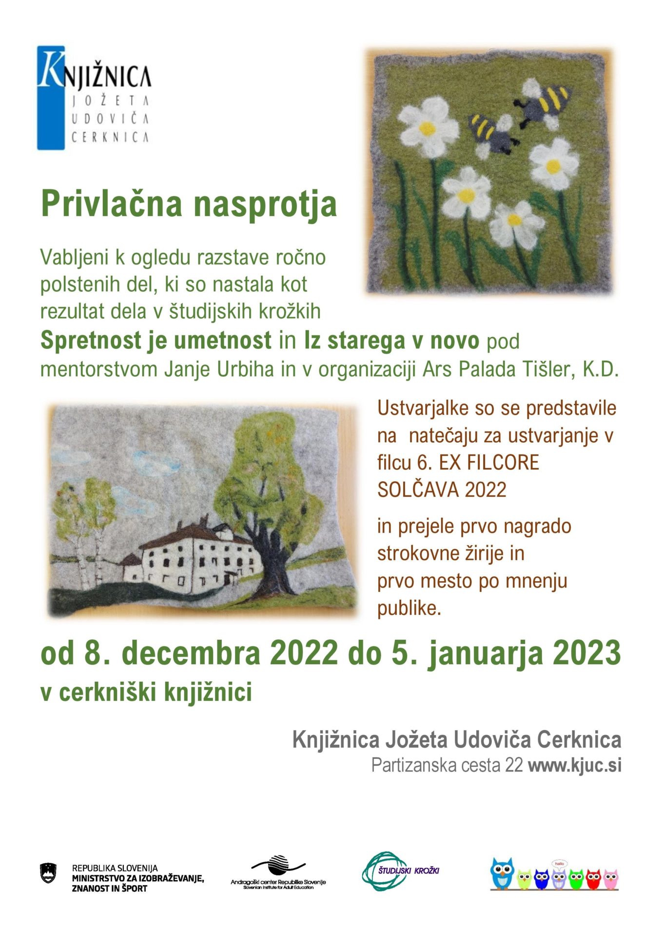 Privlačna nasprotja - razstava ročno polstenih izdelkov