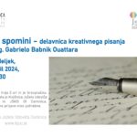 Prvi spomini – delavnica kreativnega pisanja z mag. Gabrielo Babnik Ouattara