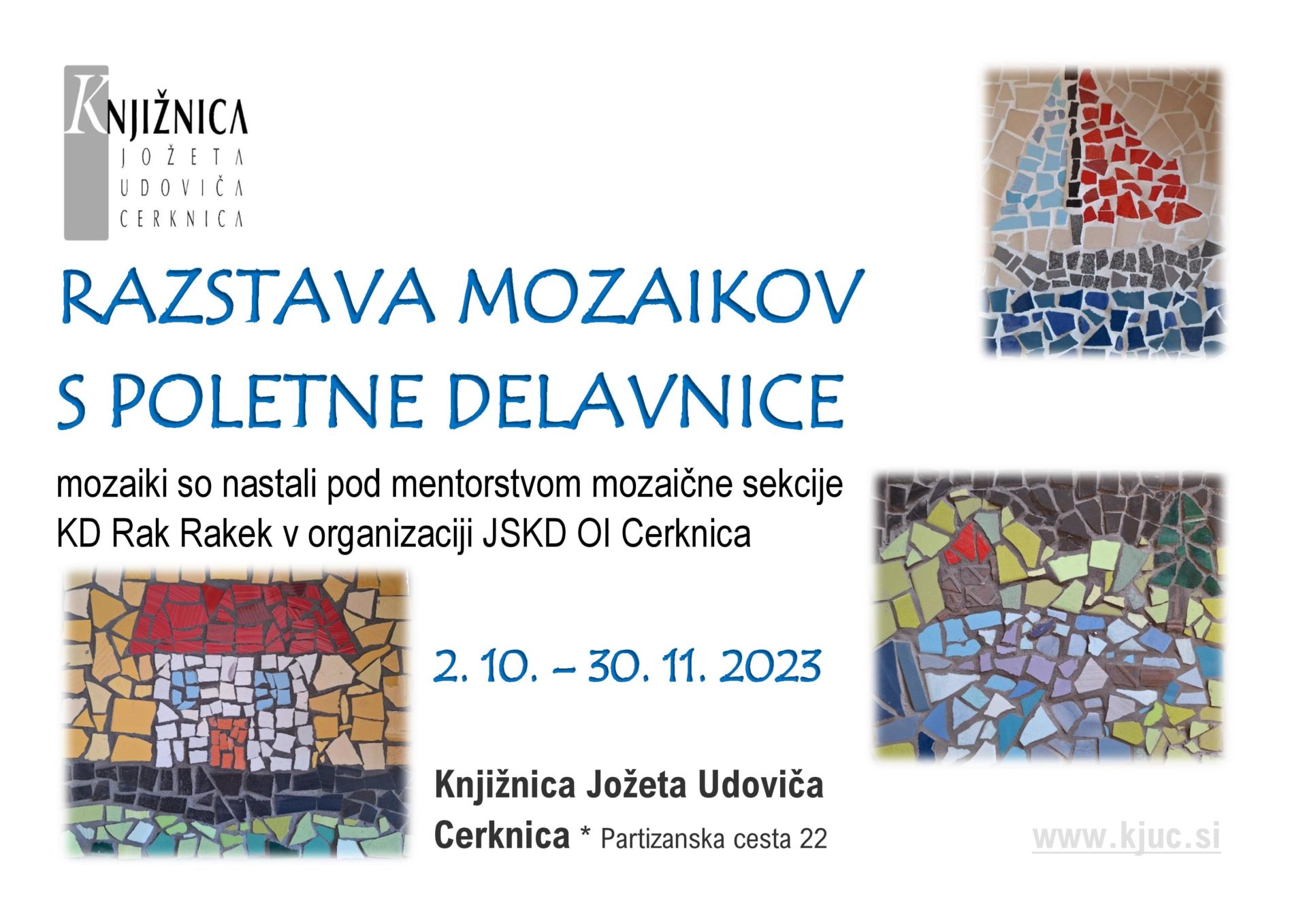 Razstava mozaikov s poletne delavnice