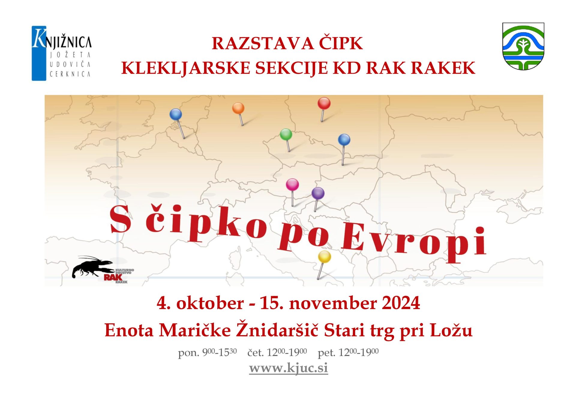 S čipko po Evropi - razstava izdelkov članic klekljarske sekcije