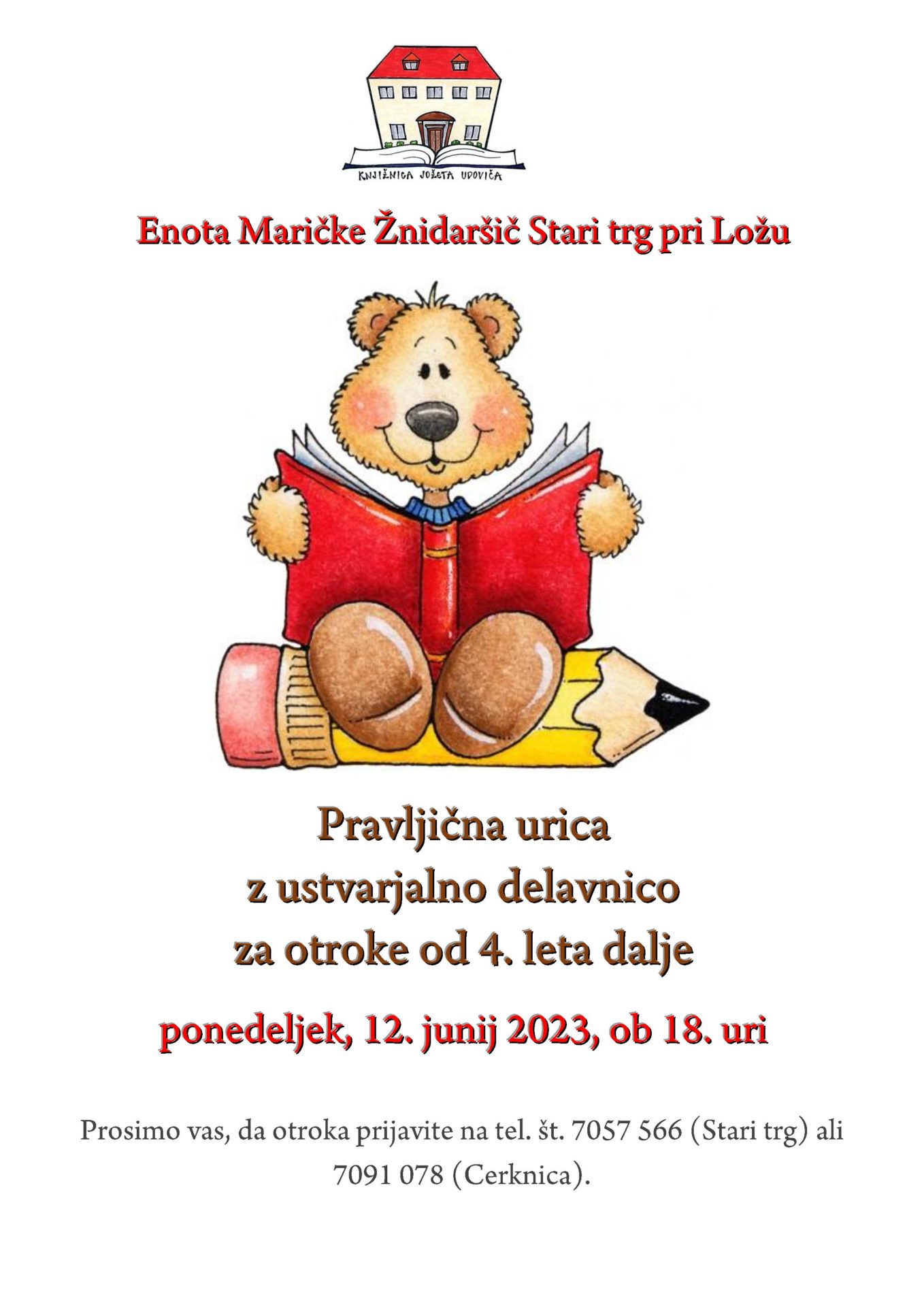 Pravljična urica  z ustvarjalno delavnico v Starem trgu