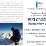 Viki Grošelj: Najvišji vrhovi celin - potopisno predavanje in predstavitev knjige