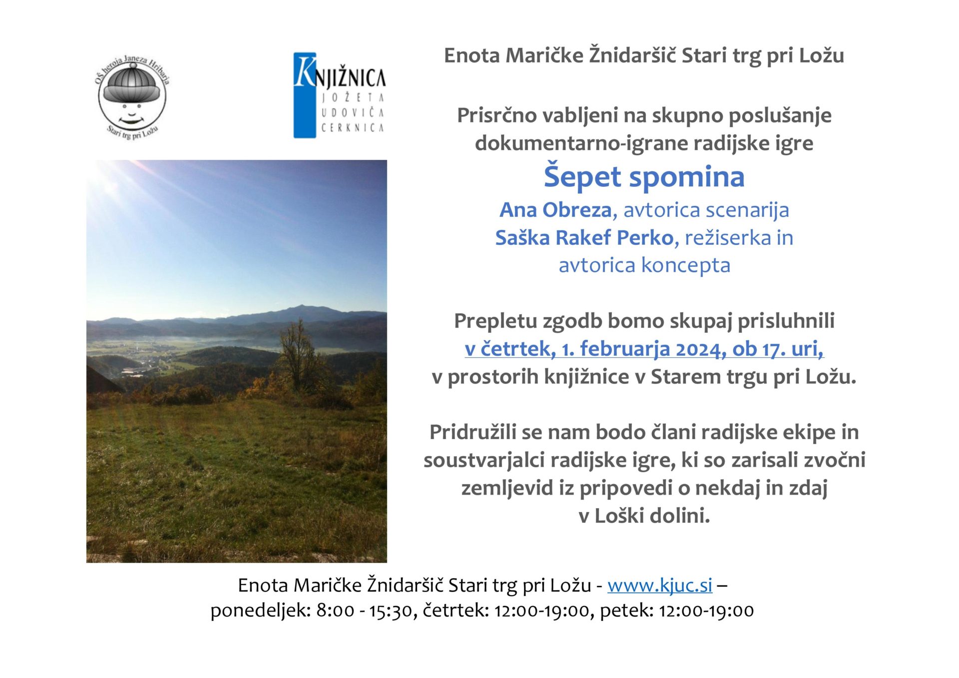 Šepet spomina - skupno poslušanje dokumentarno-igrane radijske igre