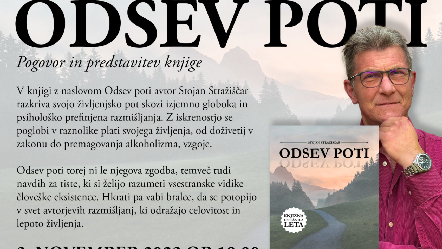 Stojan Stražiščar: Odsev poti - predstavitev knjige