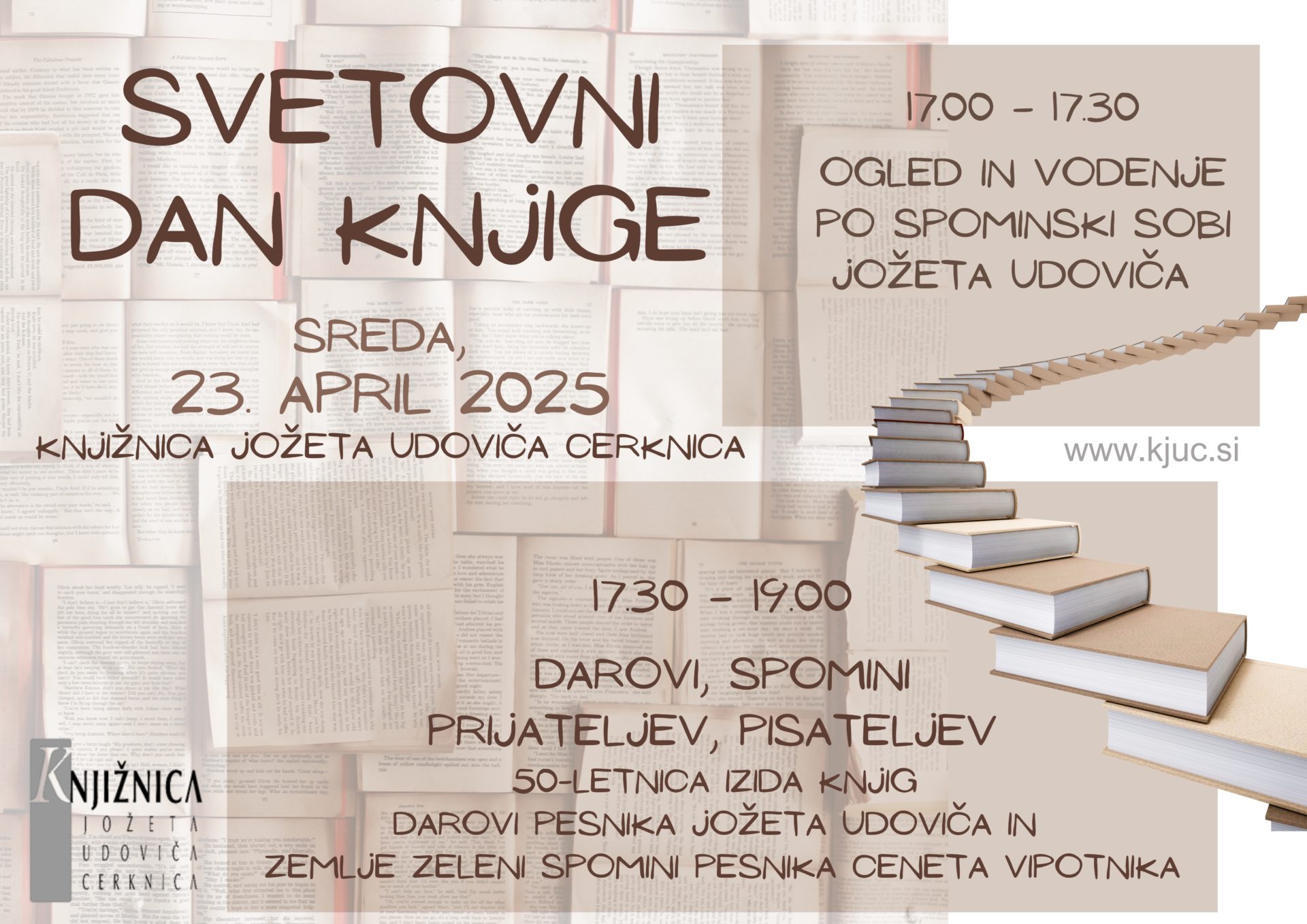 Svetovni dan knjige sreda 23. april - Dogodki