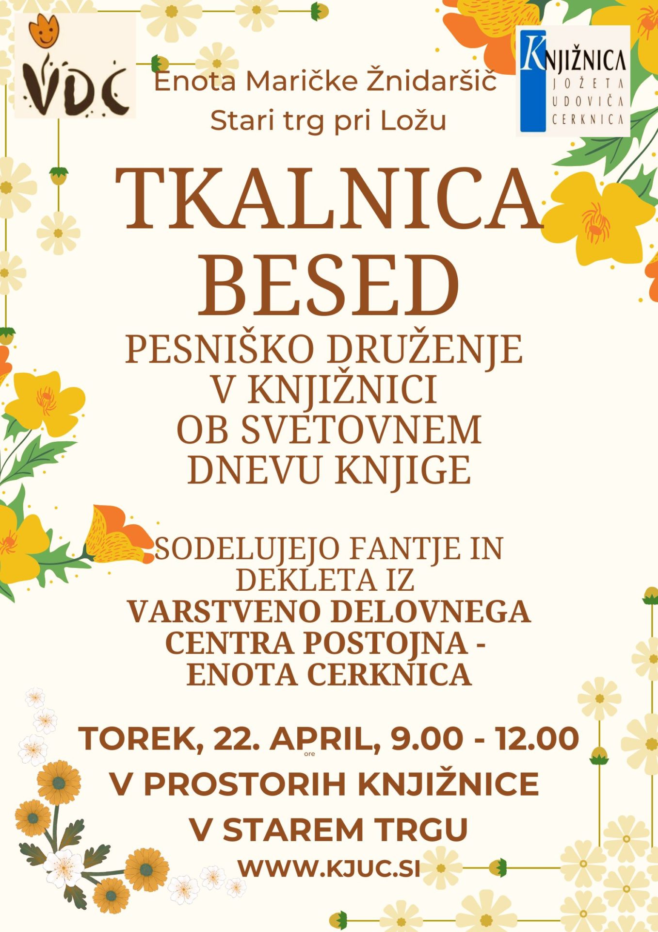 TKALNICA BESED - Dogodki