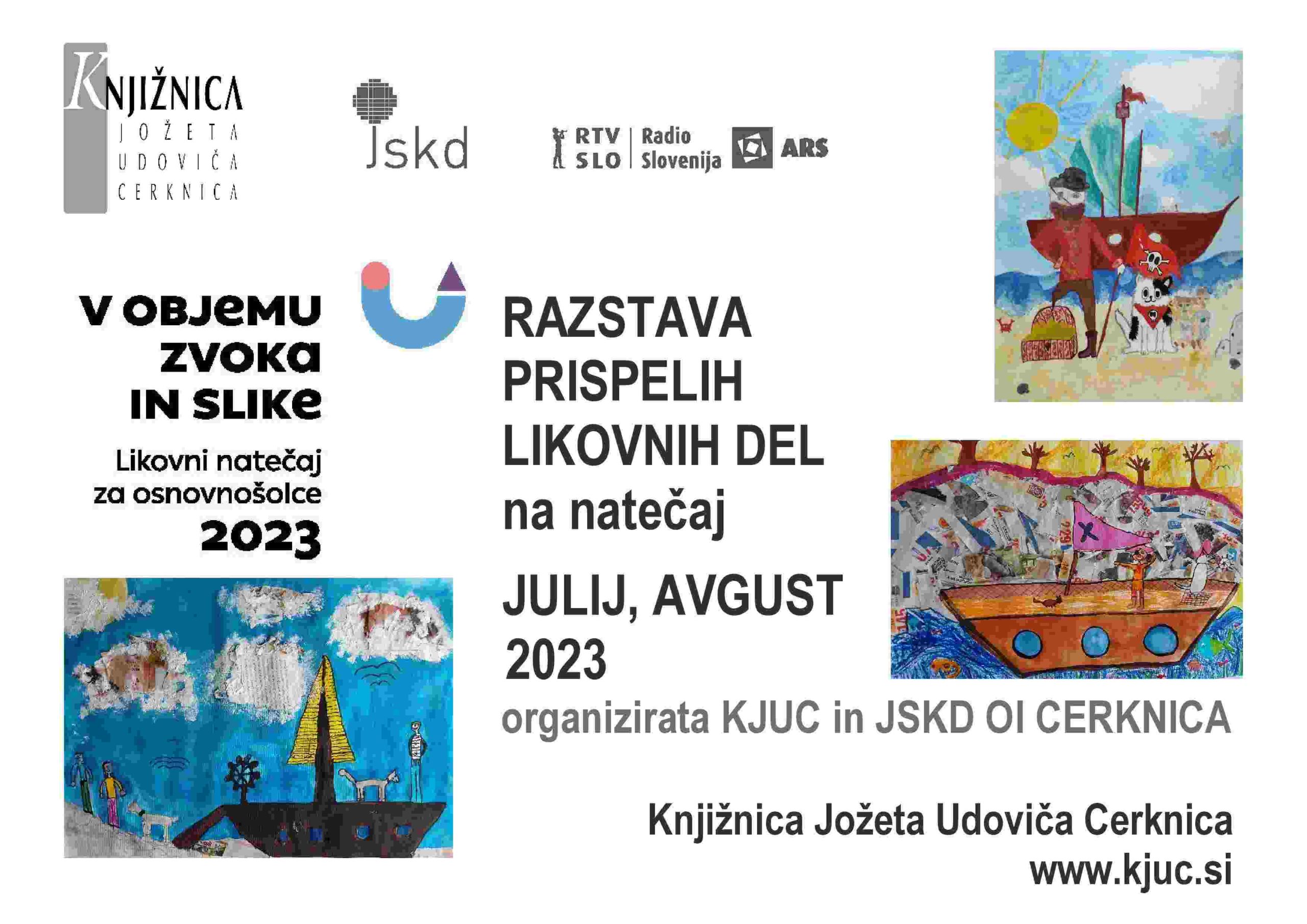 V objemu zvoka in slike - razstava del likovnega natečaja za osnovnošolce
