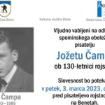 Odkritje spominskega obeležja pisatelju Jožetu Čampi ob 130-letnici rojstva