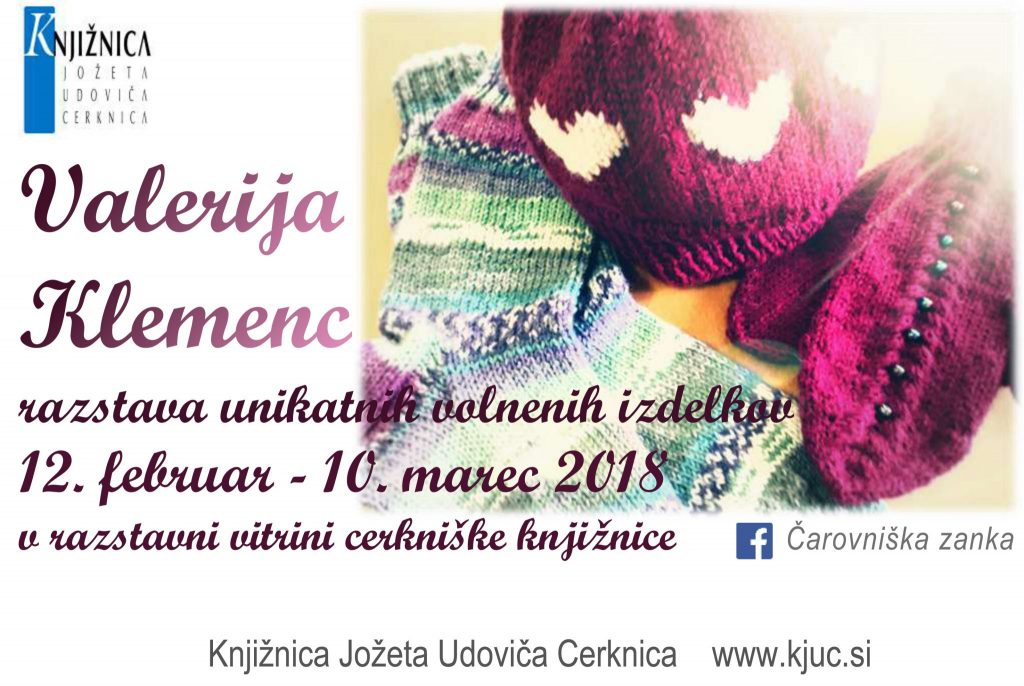 Velerija Klemenc - razstava unikatnih pletenih izdelkov