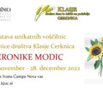 Razstava unikatnih voščilnic Veronika Modic, članice društva Klasje Cerknica