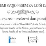 Vzemi svojo pesem za lepši dan - 21. marec - svetovni dan poezije