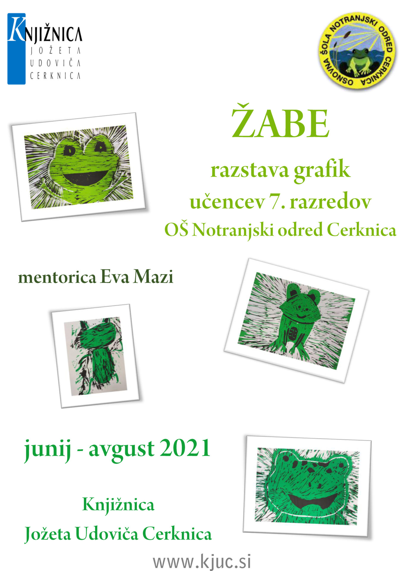 Žabe - razstava grafik učencev 7. razredov OŠ Notranjski odred Cerknica