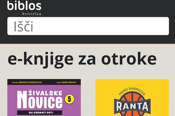 Knjige za domače branje in bralno značko na Biblosu