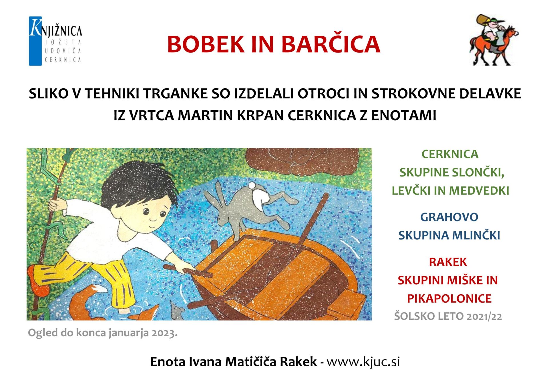 Bobek in barčica – razstava trganke