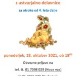 Pravljična urica z ustvarjalno delavnico za otroke od 4. leta dalje – Nova vas