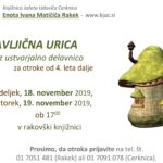 Pravljična urica z ustvarjalno delavnico za otroke od 4. leta dalje – Rakek