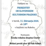 Prireditev ob slovenskem kulturnem prazniku