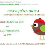 Pravljična urica z ustvarjalno delavnico za otroke od 4. leta dalje – Rakek