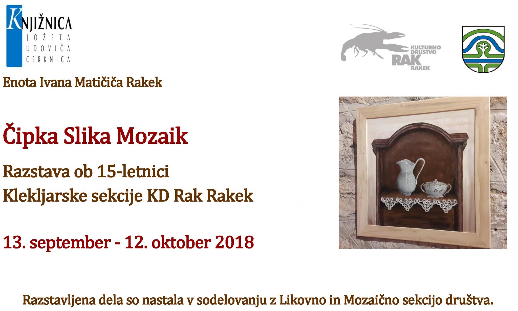Čipka Slika Mozaik – razstava