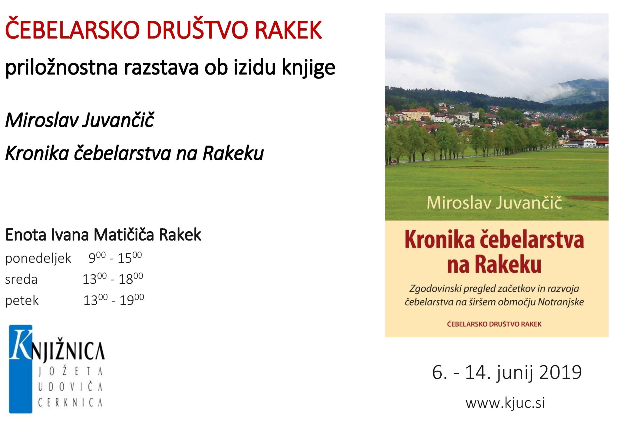 Čebelarsko društvo Rakek - priložnostna razstava ob izidu knjige