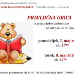 Pravljična urica z ustvarjalno delavnico za otroke od 4. leta dalje – Rakek