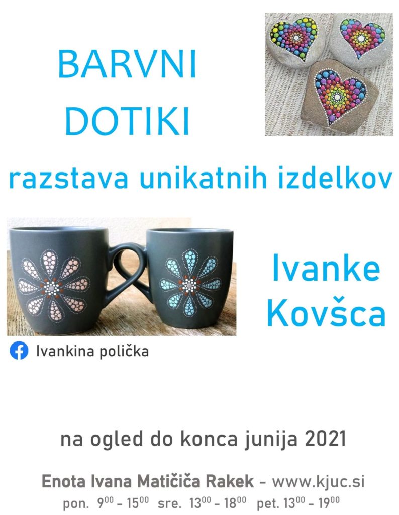 Barvni dotiki – razstava unikatnih izdelkov Ivanke Kovšca