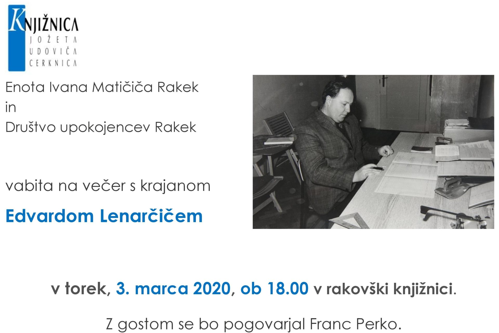Večer s krajanom Edvardom Lenarčičem
