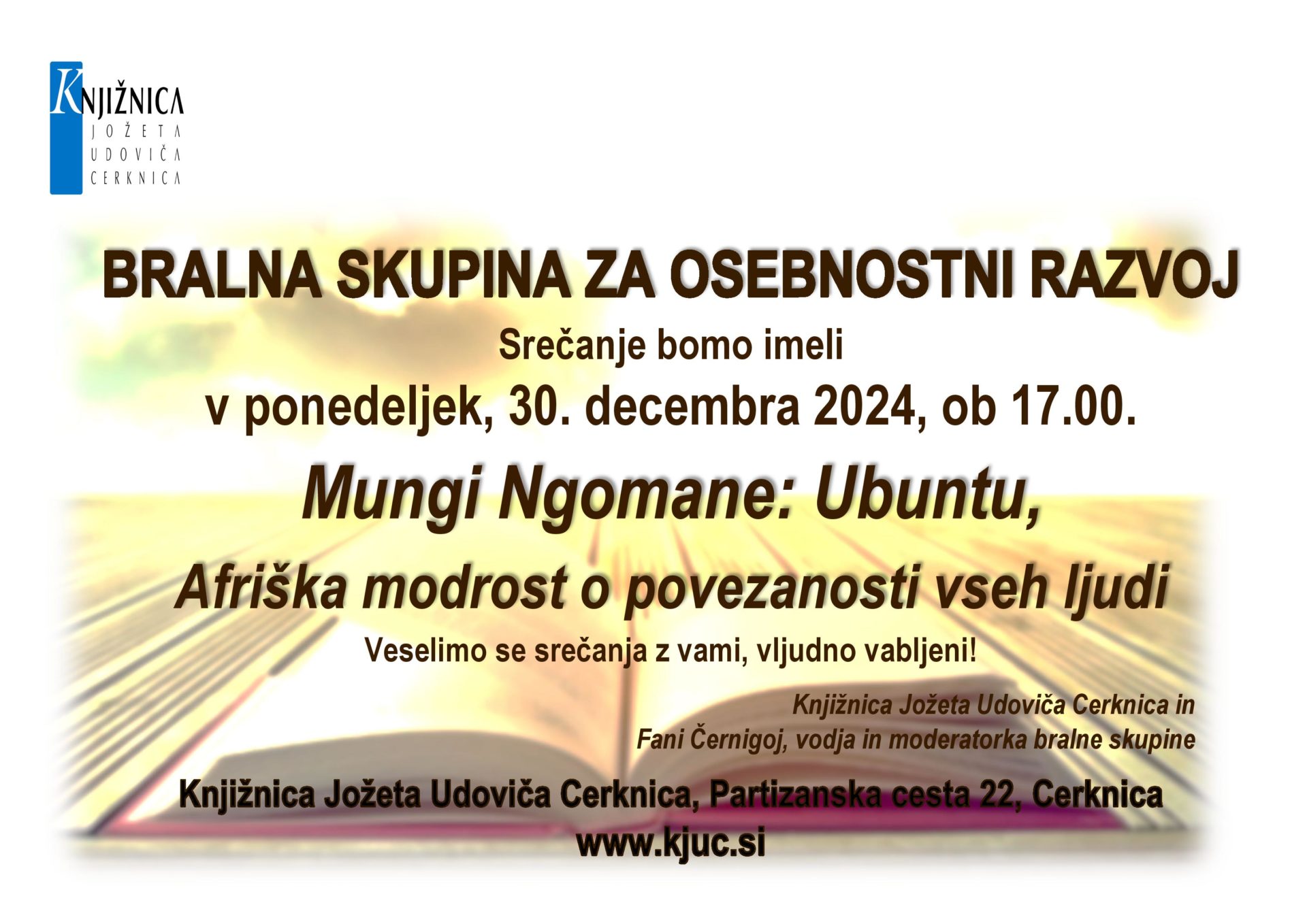 Srečanje Bralne skupine za osebnostni razvoj