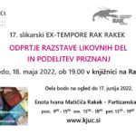 17. slikarski Ex-tempore Rak Rakek: odprtje razstave likovnih del in podelitev priznanj