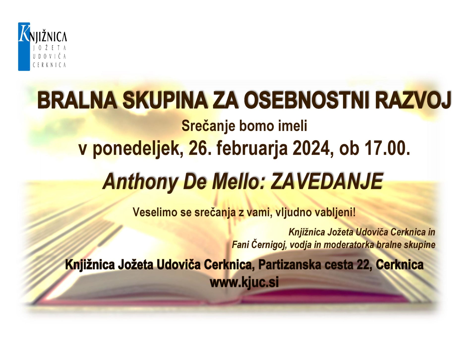 Srečanje Bralne skupine za osebnostni razvoj