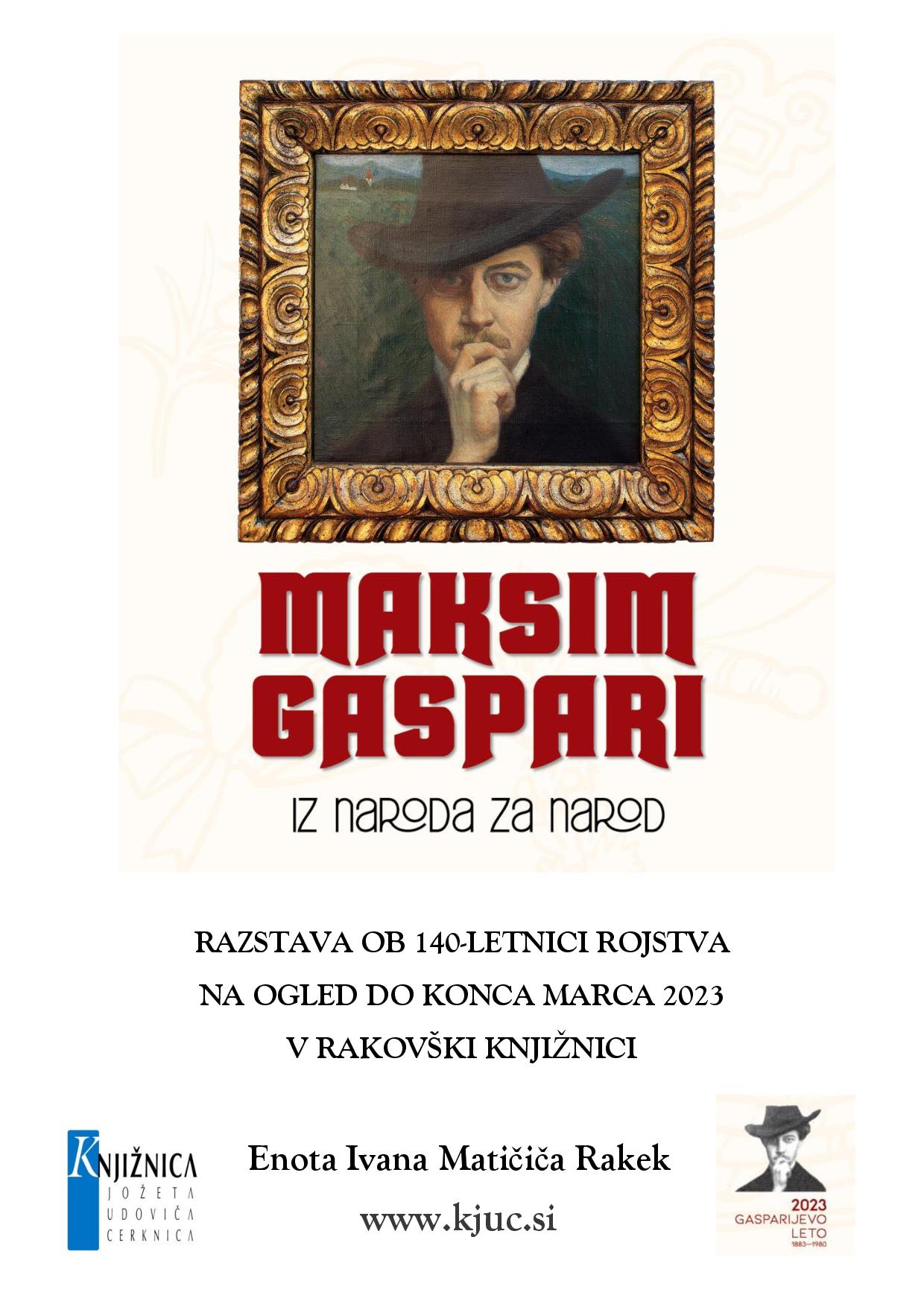 Maksim Gaspari - razstava ob 140-letnici rojstva