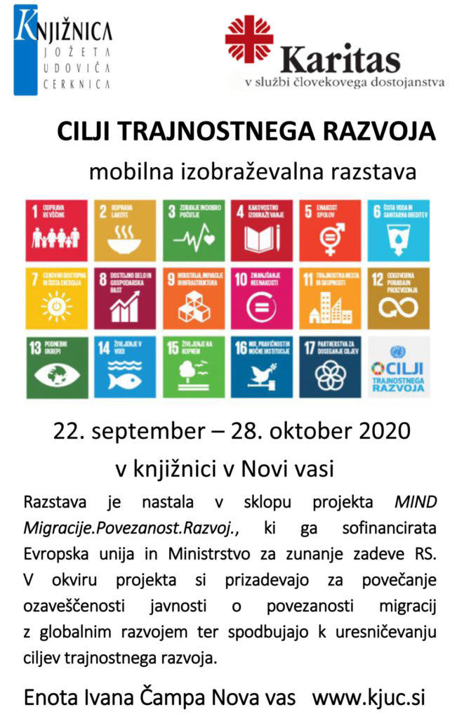 Cilji trajnostnega razvoja - mobilna izobraževalna razstava Karitas