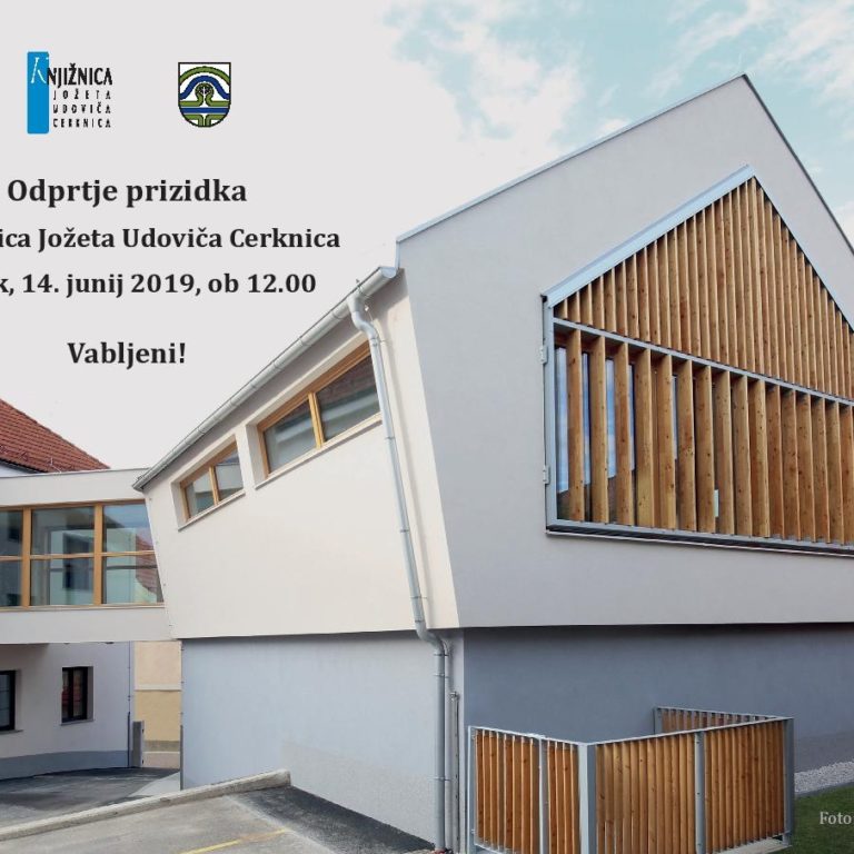 14. junija ob 12. uri vabljeni na odprtje prizidka KJUC