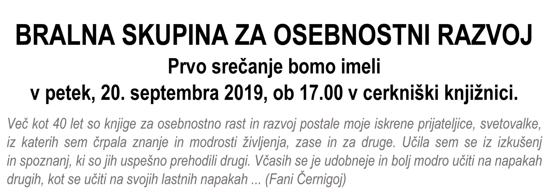Bralna skupina za osebnostni razvoj