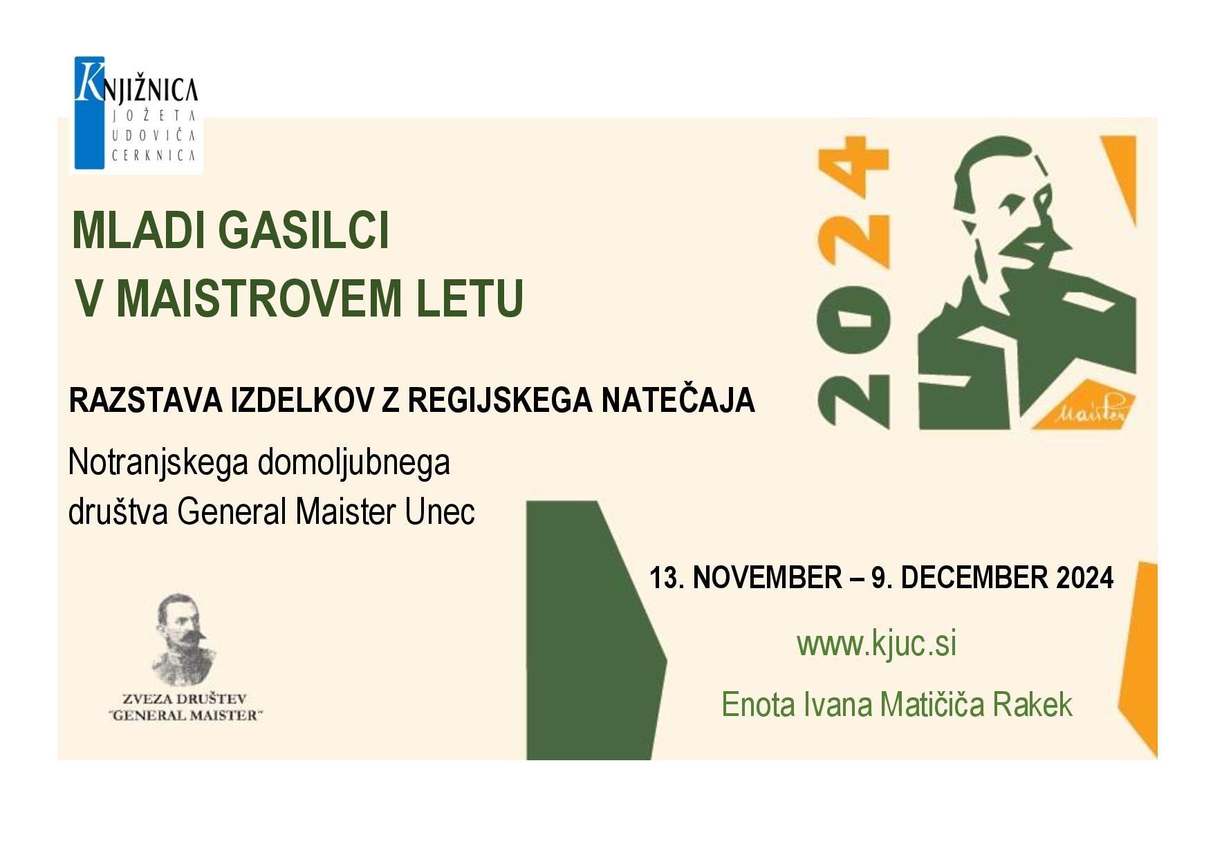 Mladi gasilci v Maistrovem letu - razstava izdelkov z regijskega natečaja
