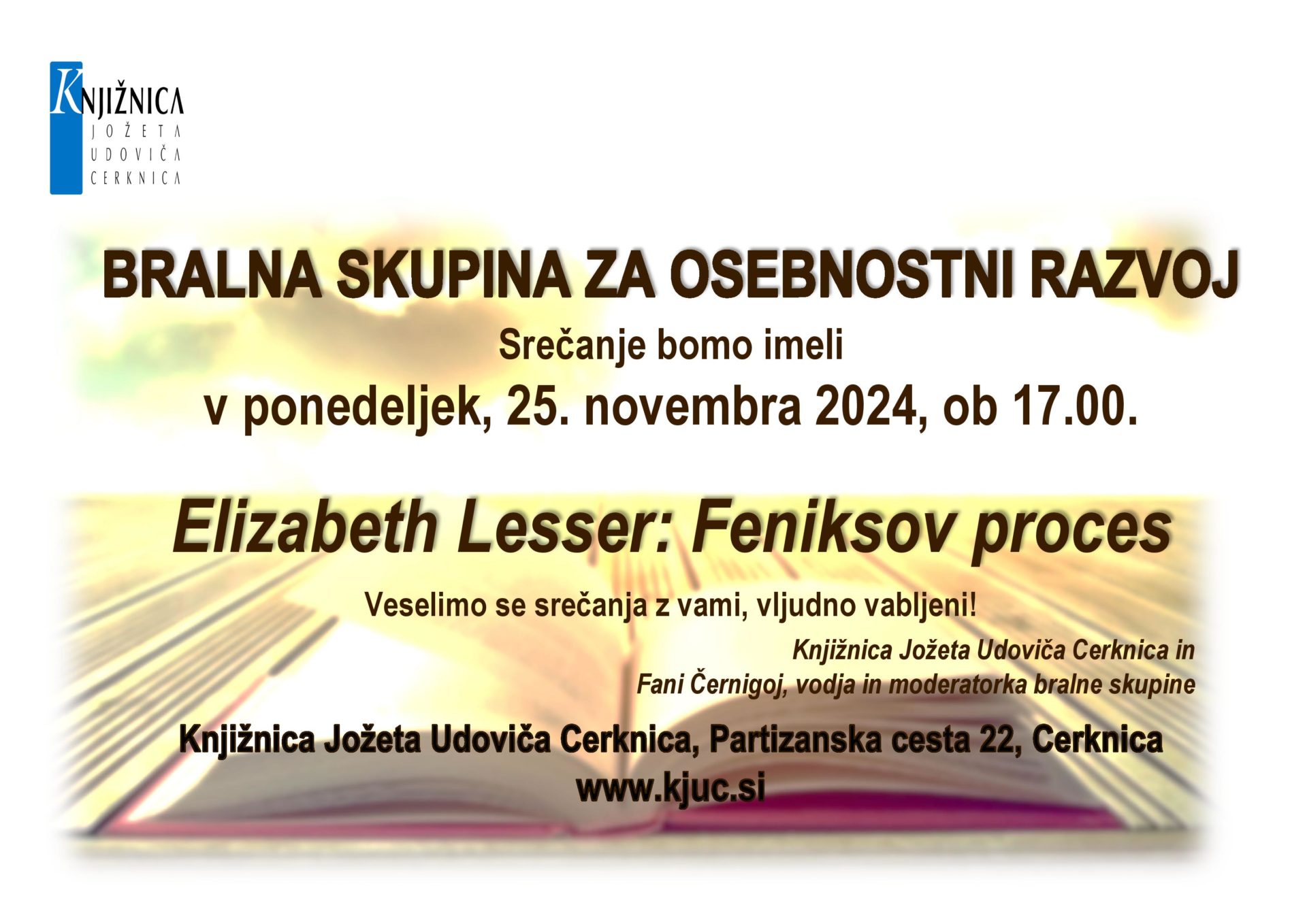 Srečanje Bralne skupine za osebnostni razvoj