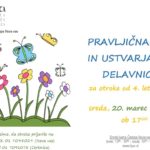 Pravljična ura in ustvarjalna delavnica za otroke od 4. leta dalje