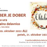 Oktober je dober - pravljična ura z ustvarjalno delavnico za otroke od 4. leta dalje
