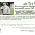 Pater Karel Gržan: Modrosti preteklosti za dobrobit sedanjosti