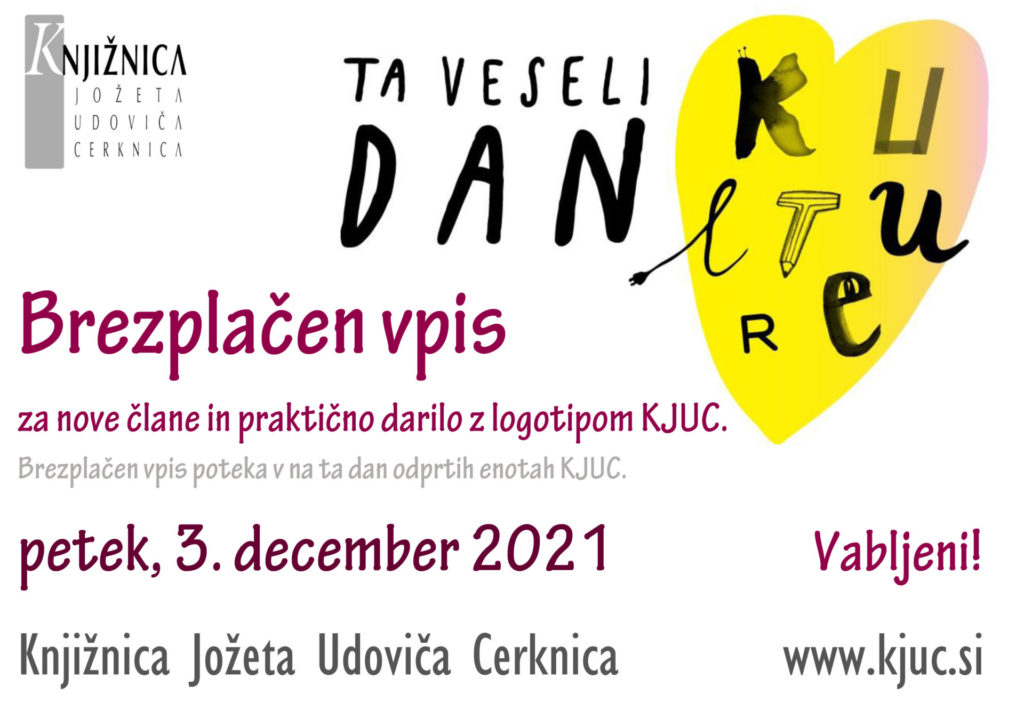Brezplačen vpis na Ta veseli dan kulture