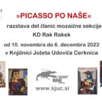 Picasso po naše - razstava del članic mozaične sekcije KD Rak Rakek