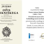 F. A. Steinberg: Prečudovito jezero ali opis Cerkniškega jezera na Kranjskem - predstavitev knjige
