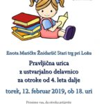 Pravljična urica in ustvarjalna delavnica za otroke od 4. leta dalje