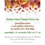 Pravljična urica z ustvarjalno delavnico v Novi vasi