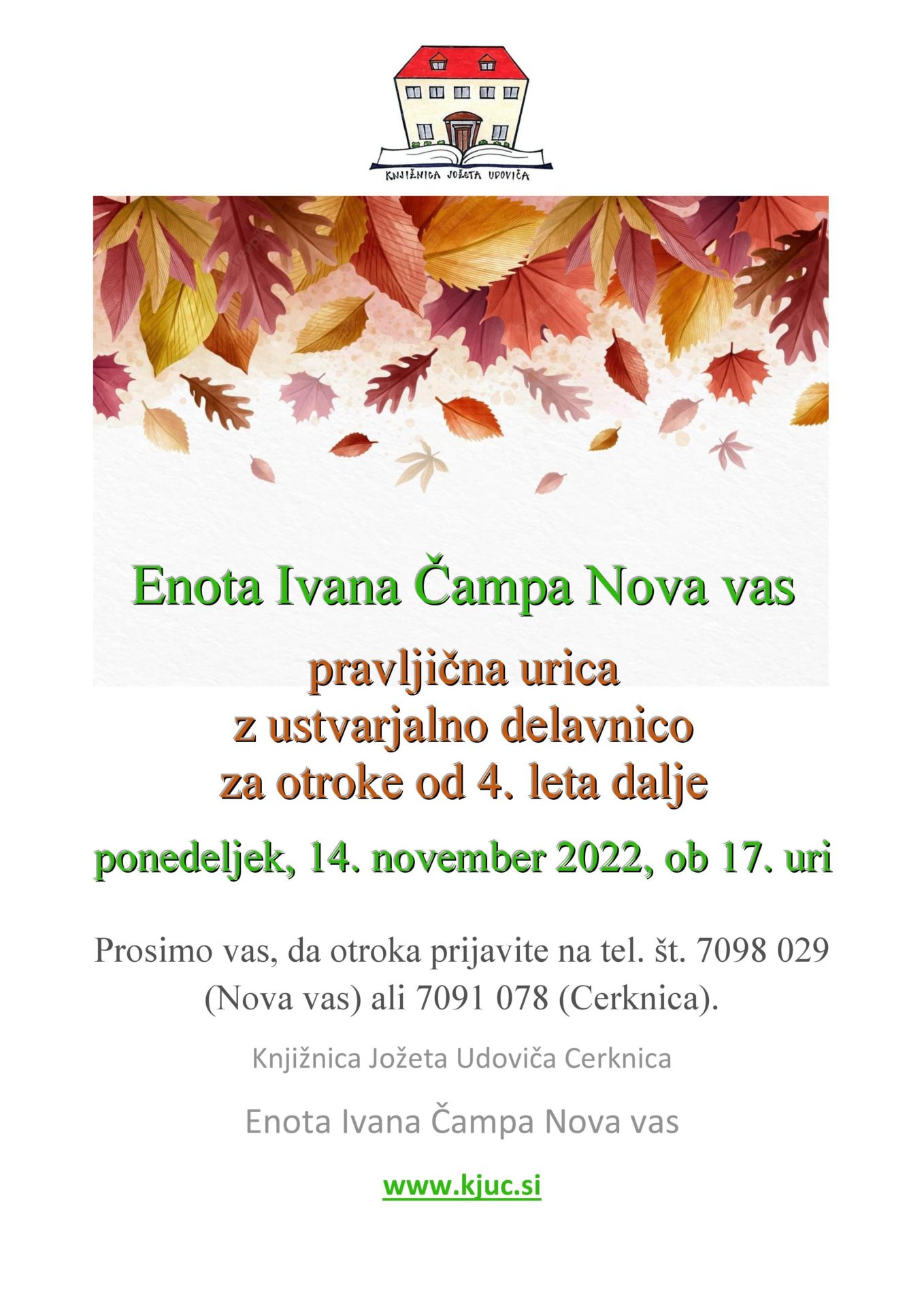 Pravljična urica z ustvarjalno delavnico v Novi vasi