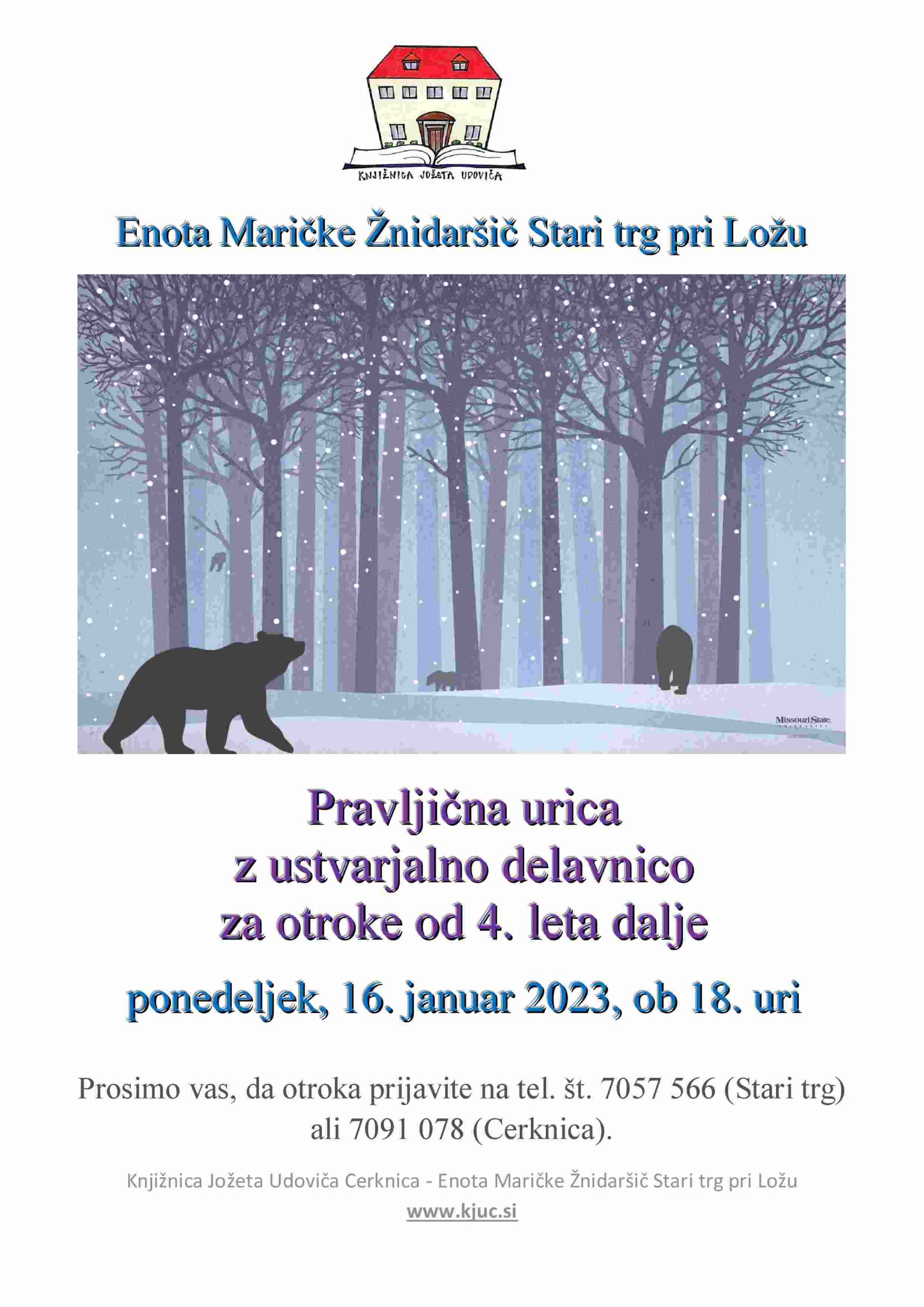 Pravljična urica z ustvarjalno delavnico v Starem trgu