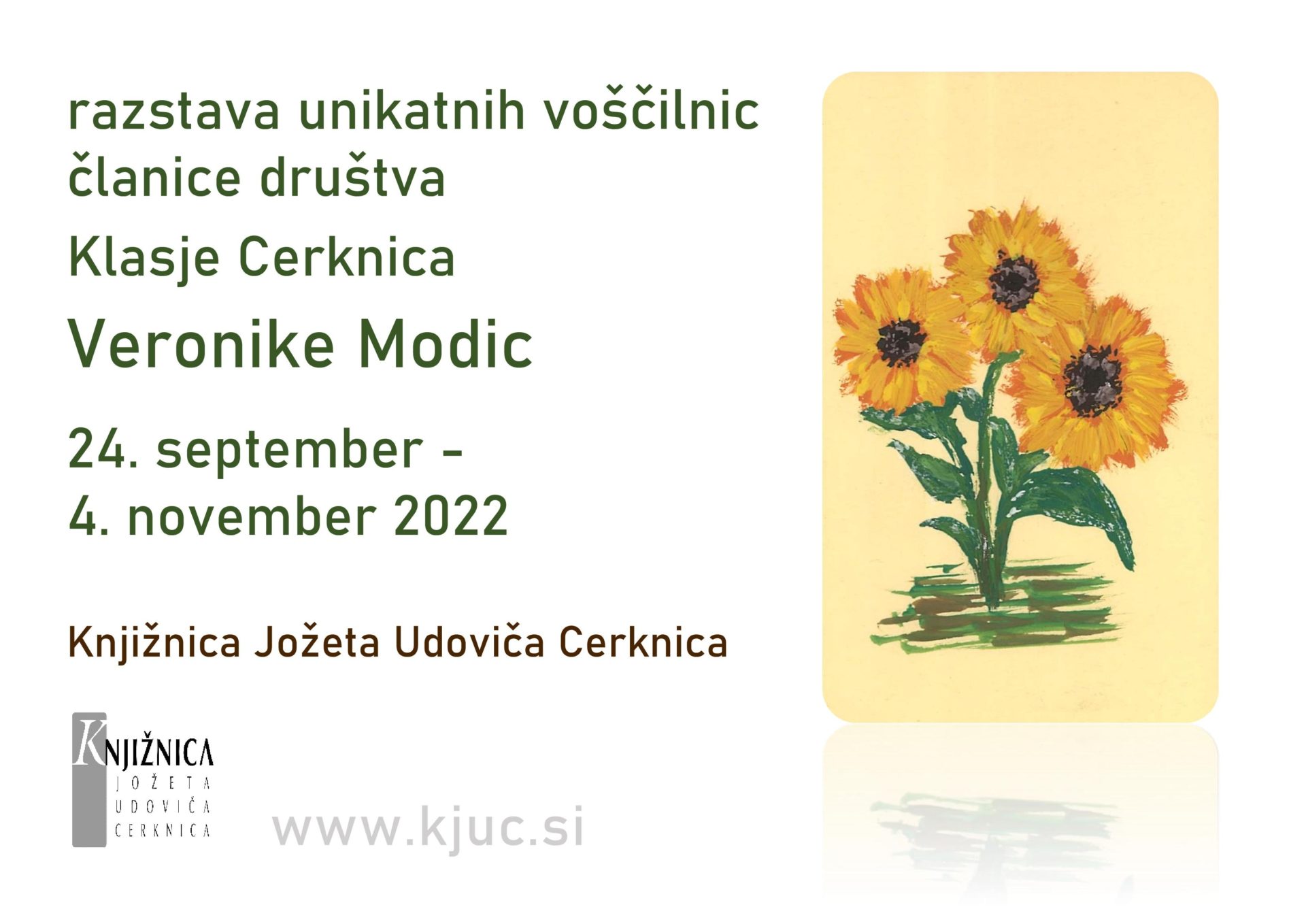 Veronika Modic - razstava unikatnih voščilnic članice društva Klasje Cerknica