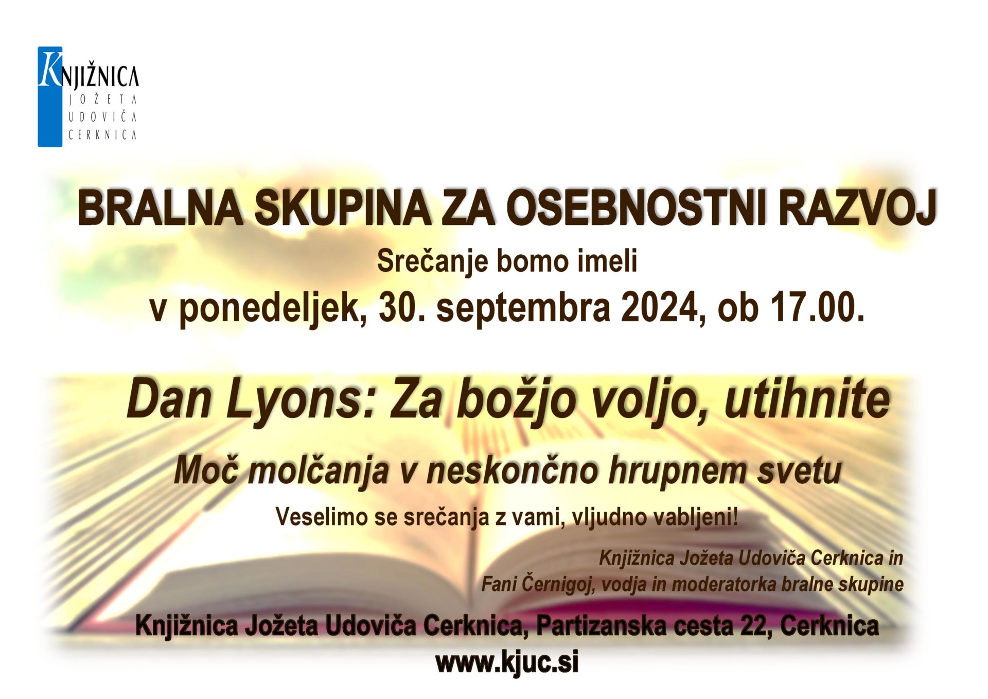 Srečanje Bralne skupine za osebnostni razvoj
