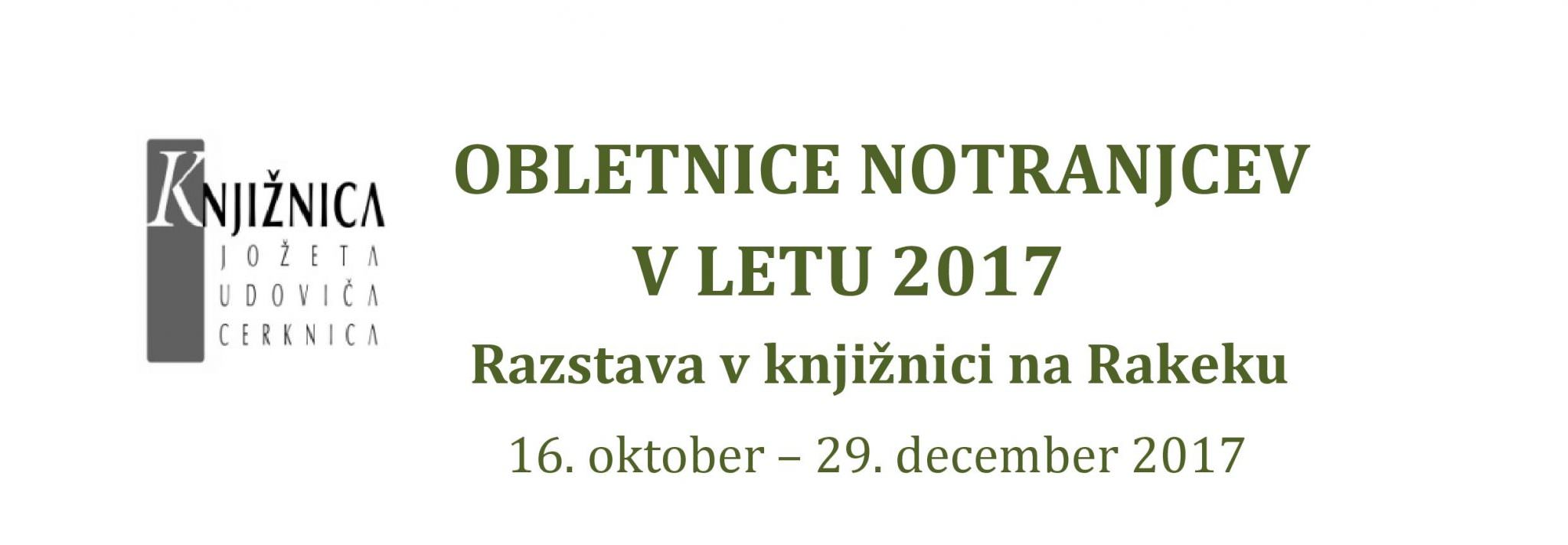 Obletnice Notranjcev v letu 2017