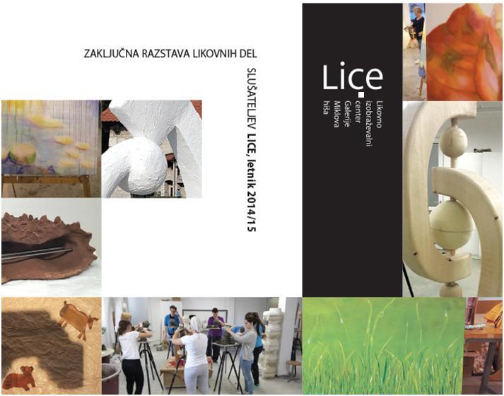 Razstava Lice, letnik 2014/2015 - program za osnovnošolce